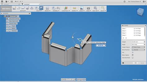 how to unflatten sheet metal fusion|fusion 360 sheet metal unfolding.